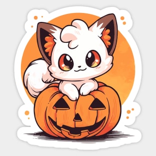 Kitten in a pumpkin Sticker